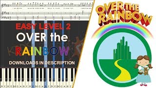 How to play Somewhere Over The Rainbow easy LEVEL 2 cover tutorial for kids