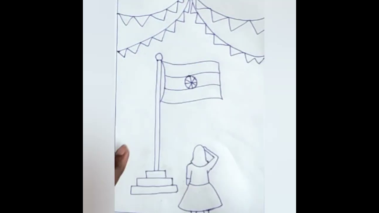 Very easy Republic Day Drawing for kids || 
