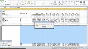 How to change the row height and column width in Excel 2010