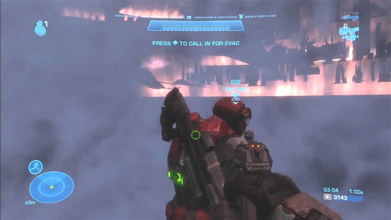 Halo Reach - Inside the Pelican - Flying in the sky - New Alexandria HD 1080.mp4 - (Denonu Plays)