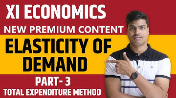 Elasticity of demand | Class 11 Micro economics Part 3. Total Expenditure Method with Questions.