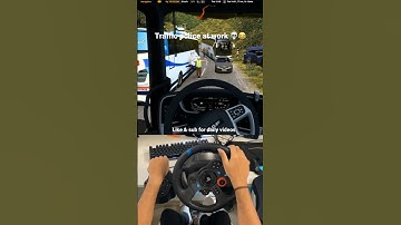 Traffic police at work in euro truck simulator 2 #shorts