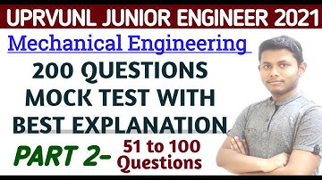 P2| UPRVUNL JE MECHANICAL TEST SERIES 2021 | UPRVUNL JE Mechanical Mock Test 2021 | UPRVUNL JE PAPER