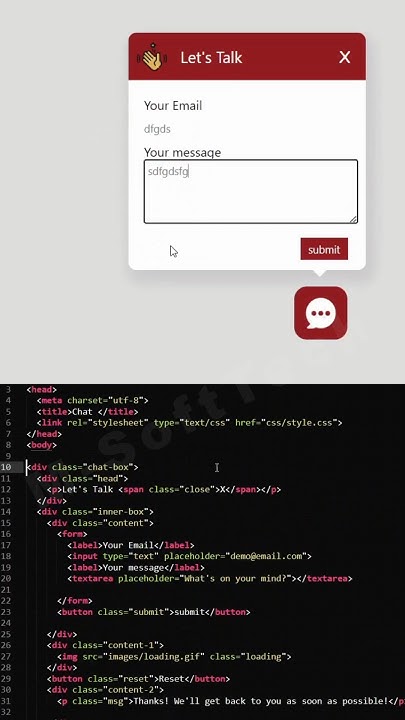 How To Make Message Box Using HTML And CSS | Messenger Design In HTML ...