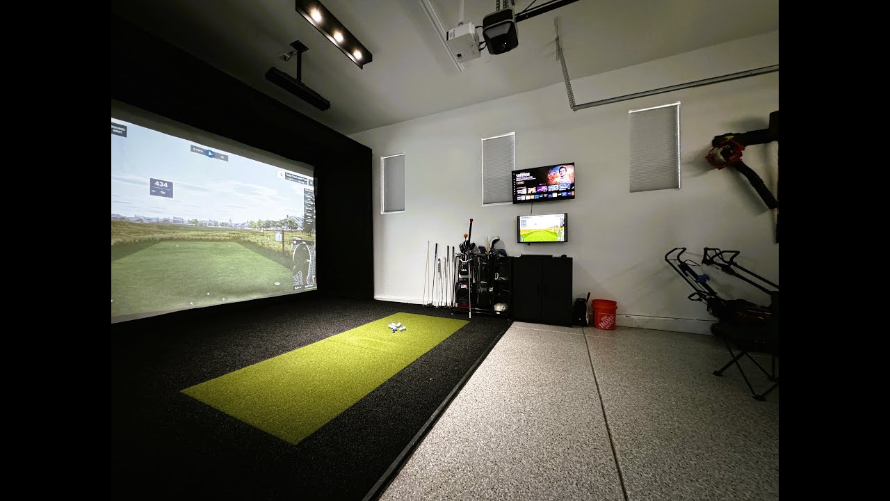 Garage Golf Simulator in Parker, CO - YouTube