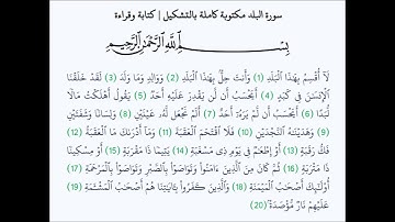 سورة البلد - Surah The City - الشيخ محمد المحيسني