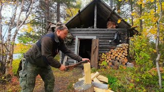 ОТПРАВИЛСЯ В ДАЛЬНЮЮ ИЗБУШКУ С НОЧЁВКОЙ. СБОР КЛЮКВЫ НА СЕВЕРЕ. ТАЕЖНАЯ ЖИЗНЬ. ТАЁЖНЫЙ ПРОМЫСЕЛ.