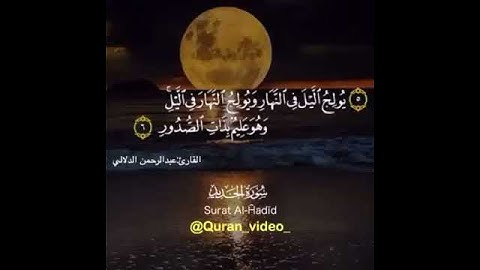 مقاطع انستغرام /  سورة الحديد #القارئ عبدالرحمن الدلالي