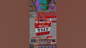 Placing 5 Tnt for Every Sub - Day 1 #minecraft #shorts #hypixel #tnt #skyblock #gaming