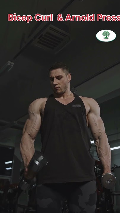 Bicep Curl&Arnold Press(Tone Your Arms!)#shorts #armsworkout - YouTube