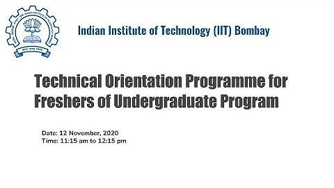 Technical Orientation Program for Undergraduate Freshers