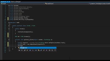 Tạo chuỗi mã hóa MD5 trong lập trình C#