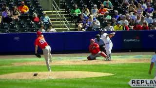 Syracuse Mets'(Mets - Triple A) Brandon McIlwain grand slam home run vs. Worcester