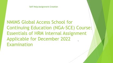 NMIMS Assignment: Essentials of HRM | MBA 2 Semester | December Cycle | self help | Short | Dec 2022
