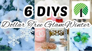 🎄6 DIY DOLLAR TREE WINTER GLAM DECOR CRAFTS WREATH🎄I Love Christmas ep 36 Olivia Romantic Home DIY