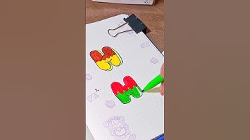 Easy Lettering Tutorial "H"✨ #calligraphy #art #lettering #shorts