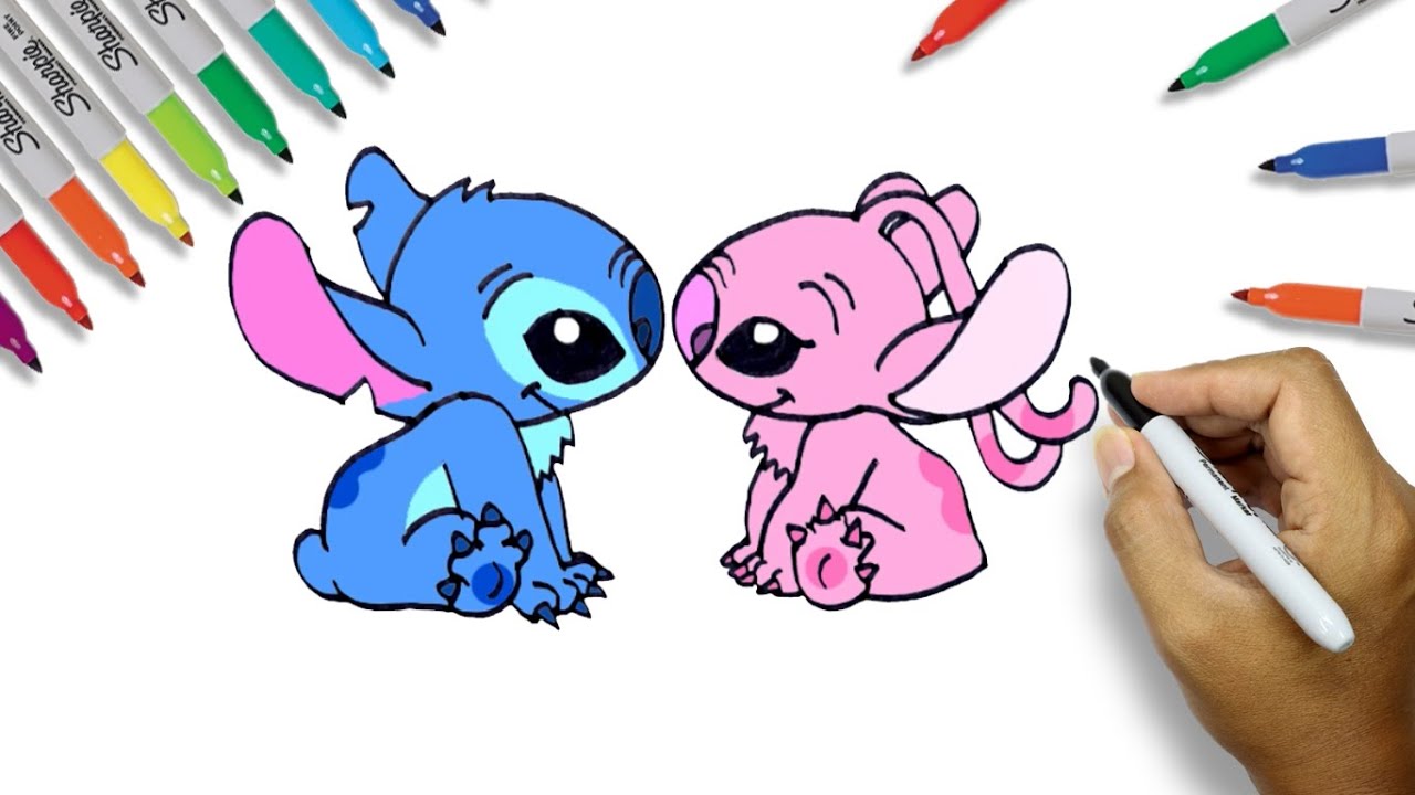 Angel And Stitch Drawing Tutorial