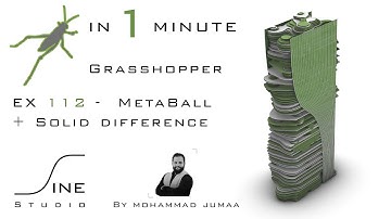 Grasshopper in 1 minute - EX 112 - MetaBall + Solid difference