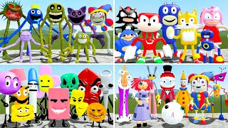 WHICH FAMILY IS STRONGER? from 3D MEMES & TADC & BFDI in Garry's Mod!