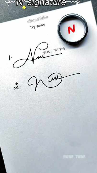N signature style | Signature ideas for letter N #viral #comedy #shortsviral