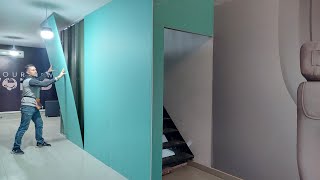 How to install a gypsum board partition wall