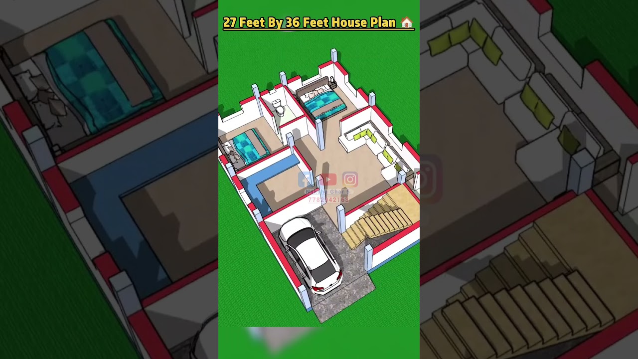 27 Feet By 36 Feet House Plan 