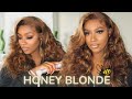 🔥👱🏾‍♀️UNICE SILKY HONEY BLONDE Voluminous Highlighted Wig Review/Install|Minimal Babyhairs|Re'biana
