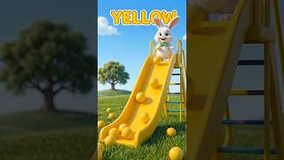 Learn Colors Red🔴, Yellow🟡, Blue🔵 &amp; Green🟢 with Bunny 🐰 #shorts #nurseryrhymes #animation #cartoon