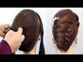 simple french bun hairstyle with new trick || french roll hairstyle || easy hairstyles || hairstyles