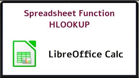 CA P8 # HLOOKUP | Spreadsheet Functions | LibreOffice Calc