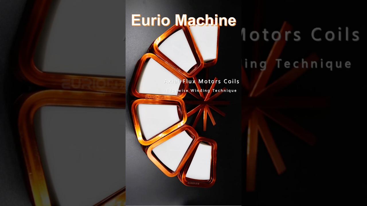 Perfect Trapezoidal Coils in Seconds ⚡ Edgewise Winding Demo! Axial Motor Coils Edge-Wound Windings
