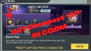 *NEW* HOW TO GET 560CP IN JUST 2$ | CHEAPEST CP PACK EVER | STARTER PACK | FREE CP | COD MOBILE