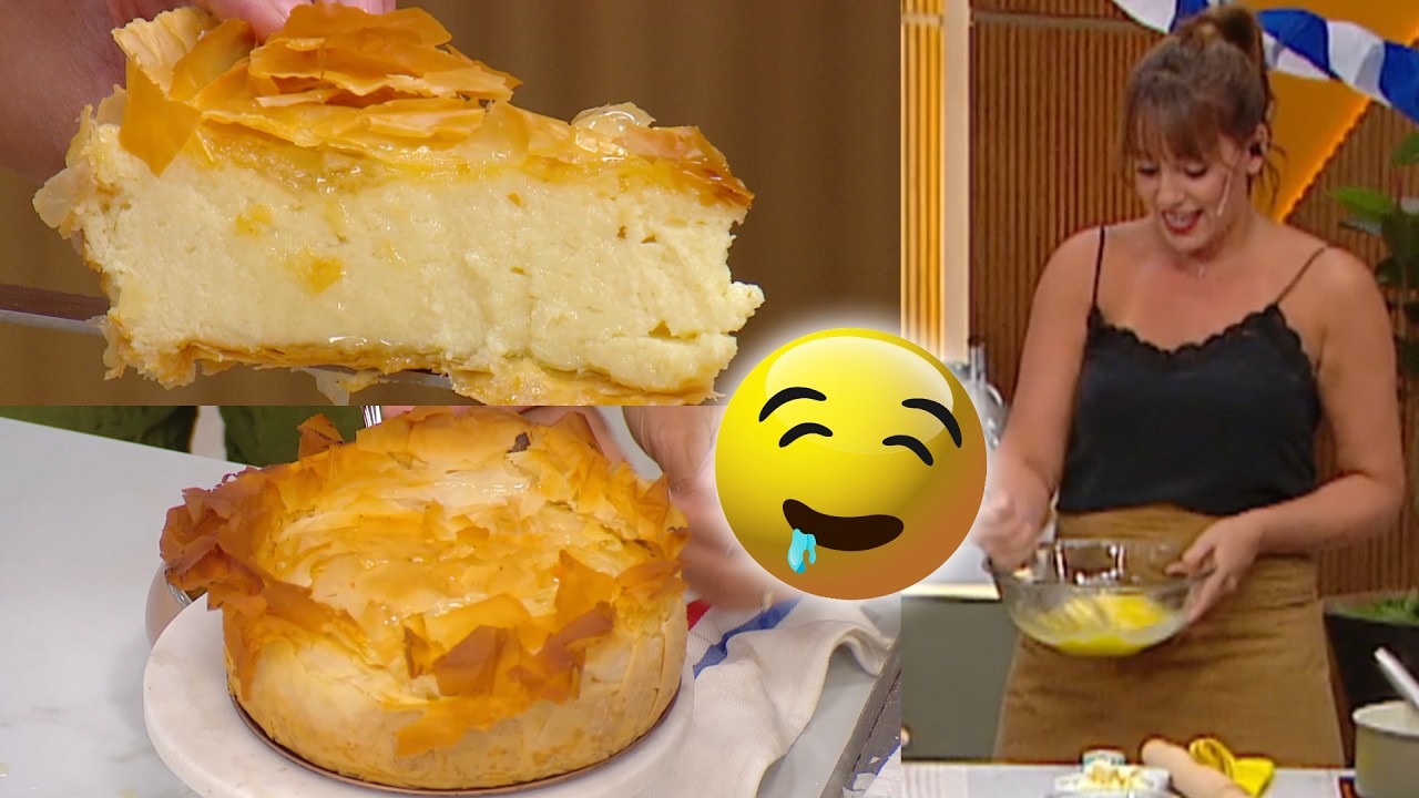 TORTA DE MASA FILO Y CREMA PASTELERA: Paso a paso de Mariana Corbetta para una delicia griega