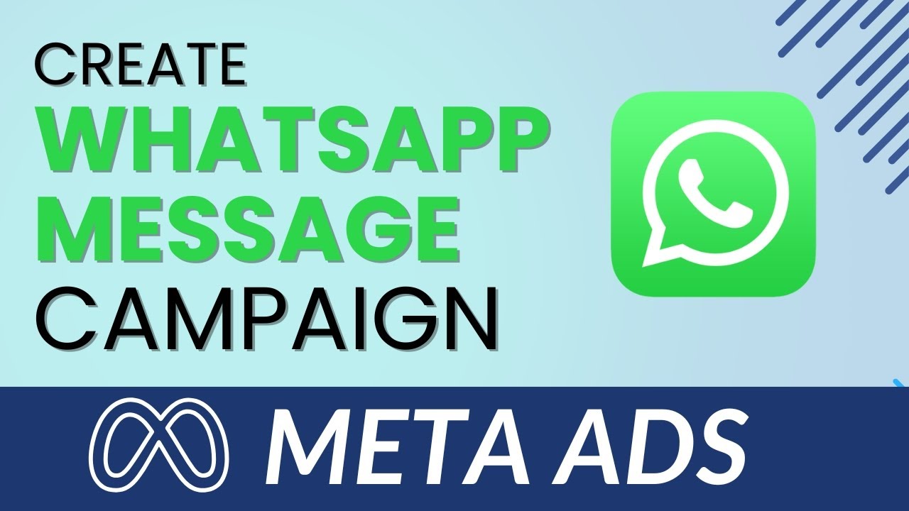 How to Create a WhatsApp Message Campaign in Meta Ads - YouTube