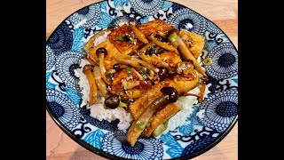 Tasty Tofu and Shimeji Mushrooms Stir Fry