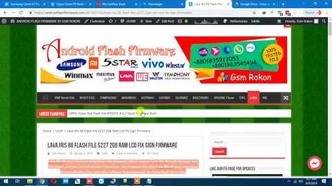 How To Solve Lava Iris 88 Display Problem With Customer care Signed Firmware