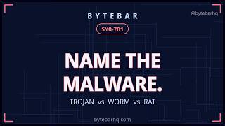 SY0-701: Malware Types Explained — Trojans, Worms, RATs
