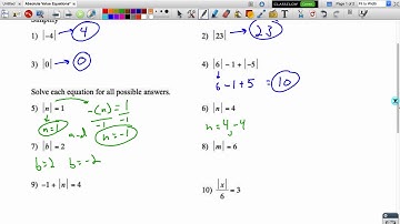 Absolute Value Equations HW Help Video