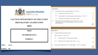 NUMBER PATTERN| PAPER 1: QUESTION 2 AND 3|GAUTENG 2021 PRELIMS|PREPARATORY EXAM