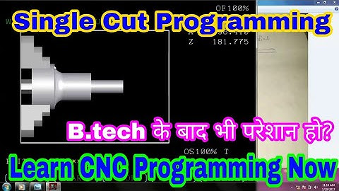 CNC ka program kaise banaye | How to make Single cut CNC program
