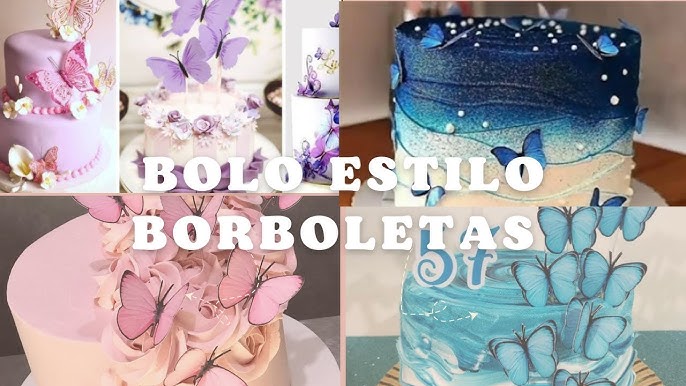 Bolo tema borboleta azul Para uma - delicias_da_josy10