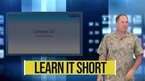 Introduction to C#: Console I/O