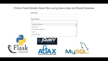 Python Flask Editable Select Box using jQuery Ajax and Mysql Database