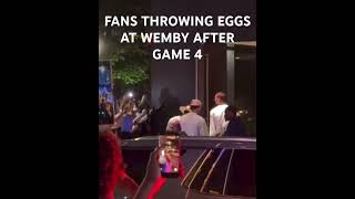Knicks Fans throwing Eggs at Wemby after Game 4 #nbafinals #nba #nbafans #knicksfans