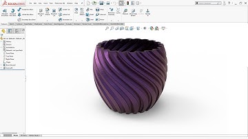 How to Design a Twisted Spiral Vase in SolidWorks (Advanced Surface Modeling)