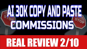 Ai 30K Copy Paste Commissions Review 🔥 Dishonest Salespage 3/10 🔥 Real Honest Review