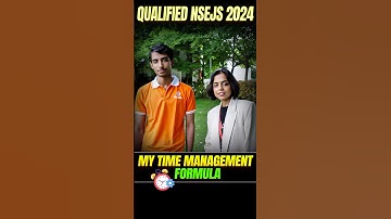 Sparsh Bhalla’s Time Management Secret to Crack NSEJS #shorts #timemanagement #nsejs #jee #neet