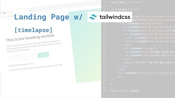 Creating Landing Page with react.js + tailwindcss