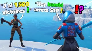 Ce gros "bambi" ment sur ses victoires et dit avoir tué Gotaga ( il ment ) ! Fortnite Battle Royale