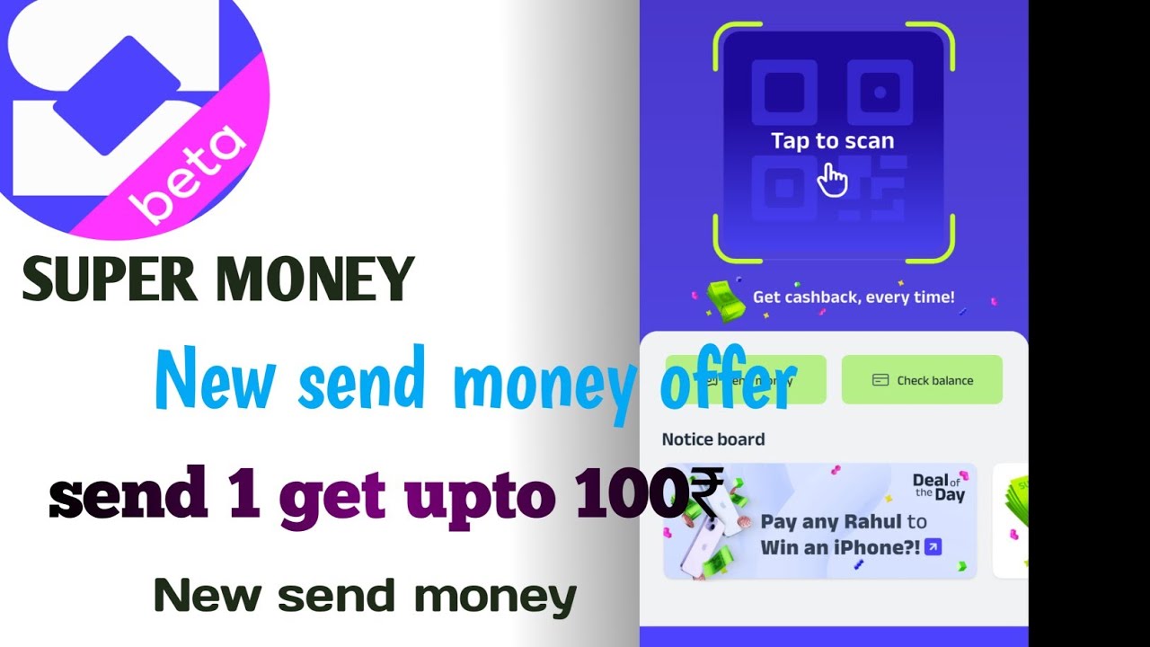 New Upi Loot Upto ₹100🔥 Cashback // Super Money Upi Offer // New Send Money Offer